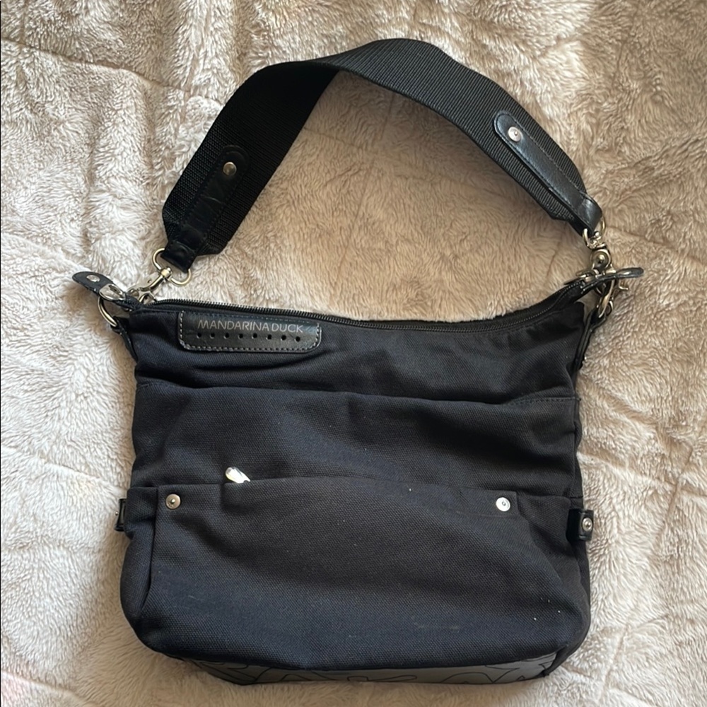 Mandarina Duck Black Convertible Shoulder Bag